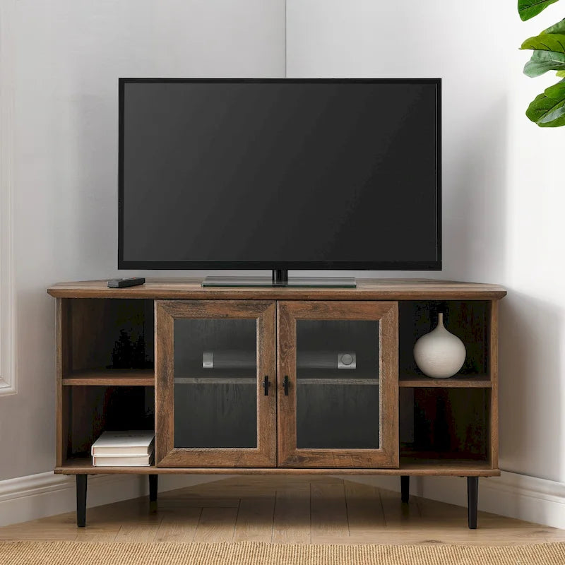Middlebrook 48-inch Glass Door Corner TV Stand