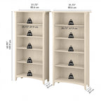 Salinas Tall 5-shelf Bookcase (Set of 2) by Bush Furniture