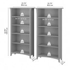 Salinas Tall 5-shelf Bookcase (Set of 2) by Bush Furniture