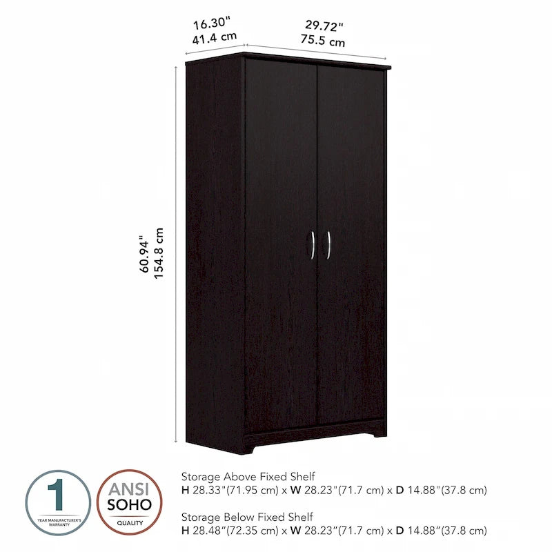 Cabot Tall Storage Cabinet with Doors by Bush Furniture