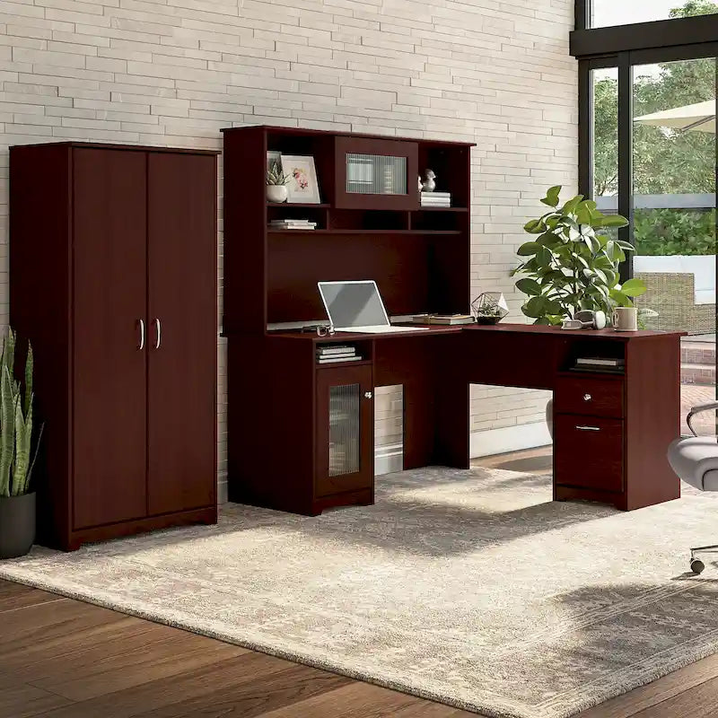 Cabot Tall Storage Cabinet with Doors by Bush Furniture