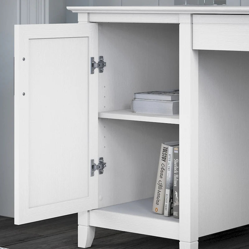 Key West 54W Computer Desk with Cabinet and Bookcase by Bush Furniture
