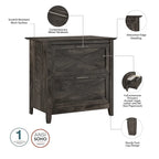 Key West 54W Computer Desk with Cabinet and Bookcase by Bush Furniture