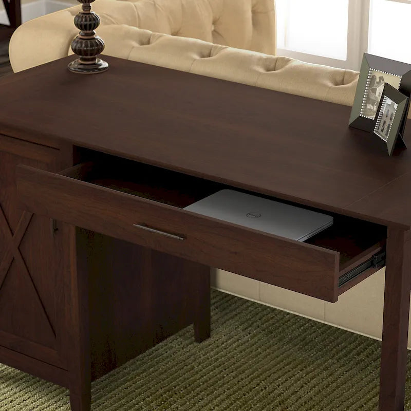 Key West 54W Computer Desk with Cabinet and Bookcase by Bush Furniture