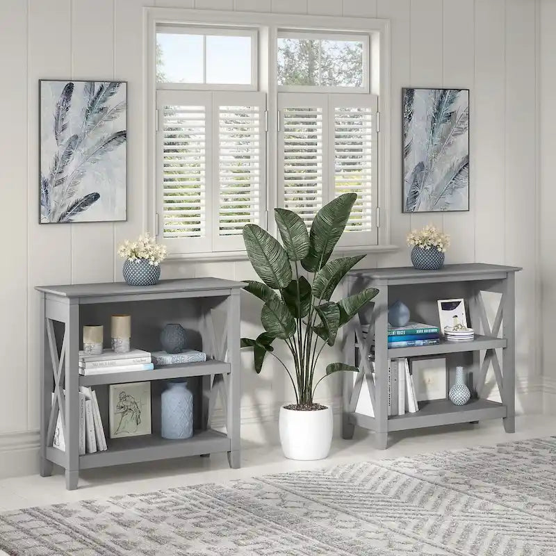 Key West Small 2 Shelf Bookcase by Bush Furniture
