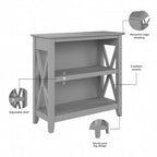 Key West Small 2 Shelf Bookcase by Bush Furniture