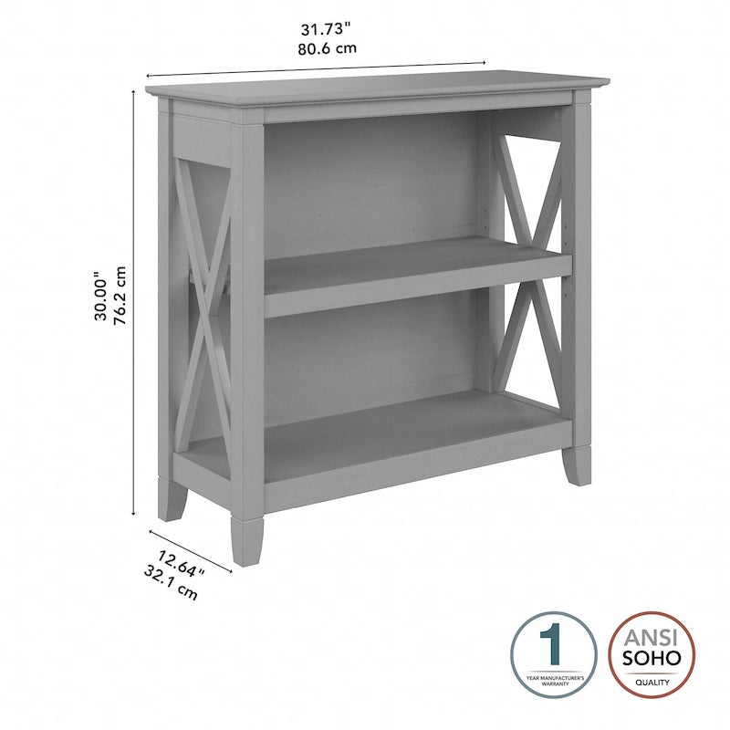 Key West Small 2 Shelf Bookcase by Bush Furniture