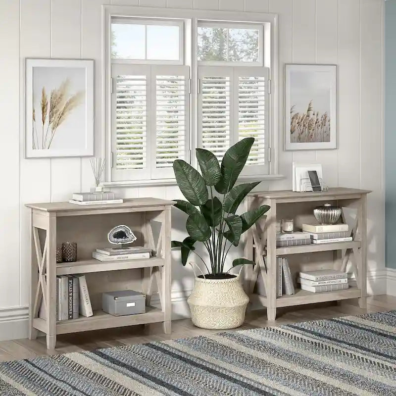 Key West Small 2 Shelf Bookcase by Bush Furniture