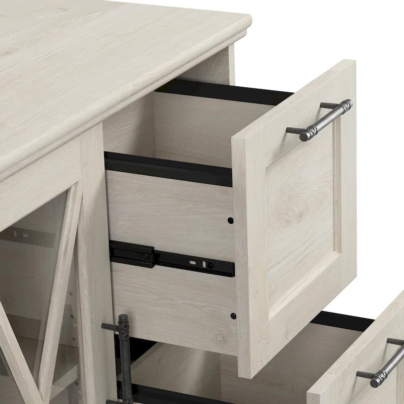 Lennox 2 Drawer Lateral File Cabinet with Shelves by Bush Furniture