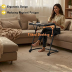 TV Tray Table Desk with Cup Holder Adjustable Folding for Home, Office,Foldable, Portable, Stable, Llghtwelght, Storage