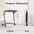 TV Tray Table Desk with Cup Holder Adjustable Folding for Home, Office,Foldable, Portable, Stable, Llghtwelght, Storage