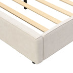 Christopher Knight Home- Cassie Upholstered Bed Frame with Reading Lamp & USB Port