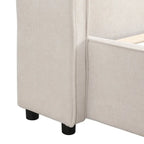 Christopher Knight Home- Cassie Upholstered Bed Frame with Reading Lamp & USB Port