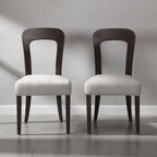 Christopher Knight Home - Adrian Upholstered Dining Chairs, Comfortable Seating with Sturdy Wood Frame, Set of 2