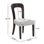 Christopher Knight Home - Adrian Upholstered Dining Chairs, Comfortable Seating with Sturdy Wood Frame, Set of 2