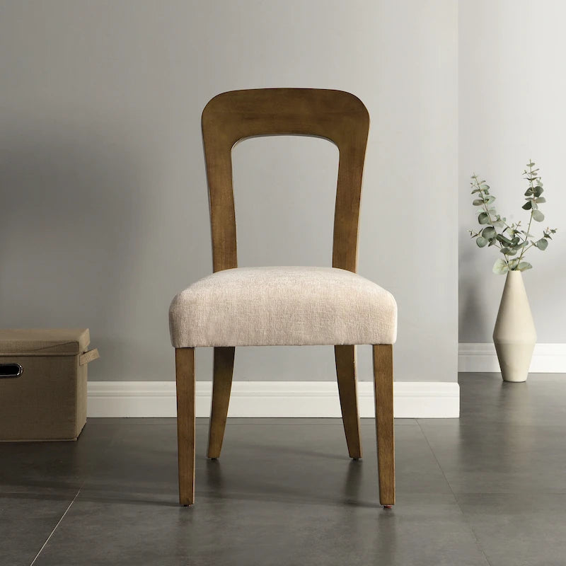 Christopher Knight Home - Adrian Upholstered Dining Chairs, Comfortable Seating with Sturdy Wood Frame, Set of 2