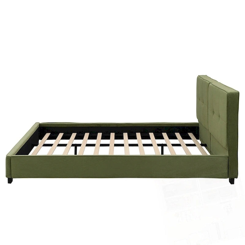 King Size Velvet Bed Frames Upholstered Platform Bed