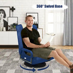 360-Degree Swivel Gaming Floor Chair with Foldable Adjustable Backrest