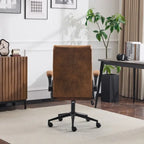 28W Mid-Back Swivel Office Chair Task Chair With Adjustable Arms - N/A