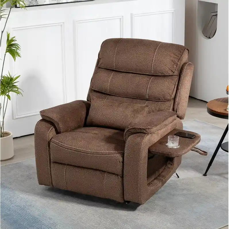 Deluxe Version Dual Motors Power Lift Recliner,Lay Flat 74.8  Length,100% Polyester,Message/Heat,Eazy Assemble