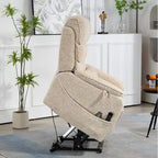 Deluxe Version Dual Motors Power Lift Recliner,Lay Flat 74.8  Length,100% Polyester,Message/Heat,Eazy Assemble