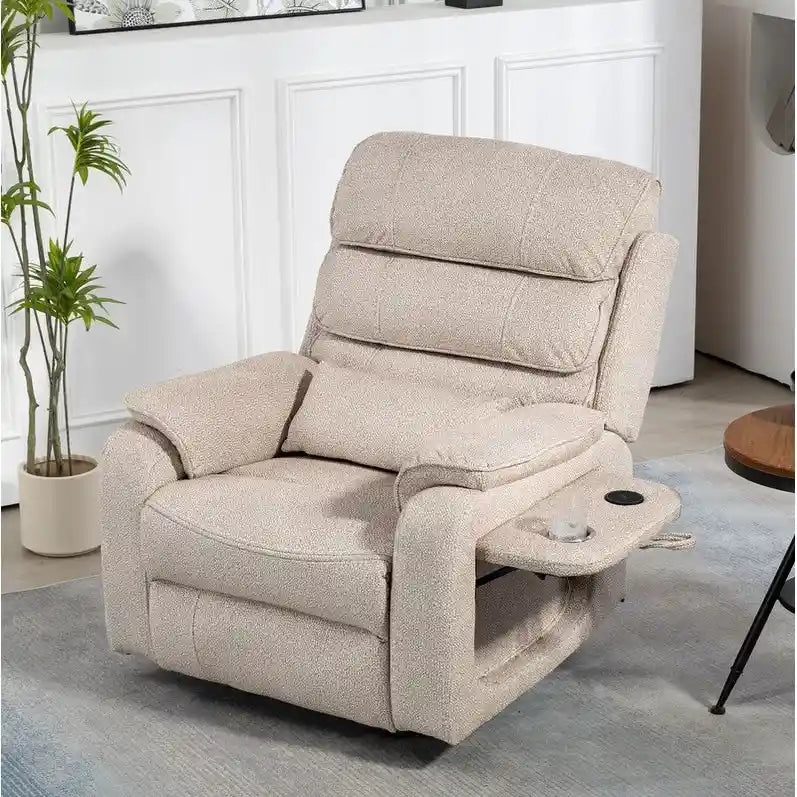 Deluxe Version Dual Motors Power Lift Recliner,Lay Flat 74.8  Length,100% Polyester,Message/Heat,Eazy Assemble