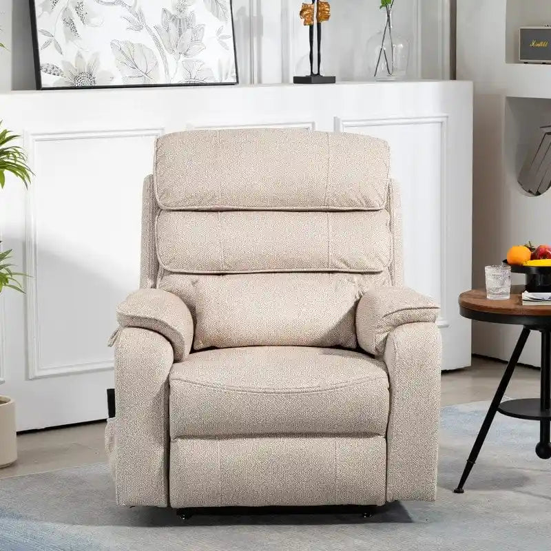 Deluxe Version Dual Motors Power Lift Recliner,Lay Flat 74.8  Length,100% Polyester,Message/Heat,Eazy Assemble