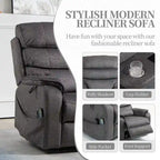 Deluxe Version Dual Motors Power Lift Recliner,Lay Flat 74.8  Length,100% Polyester,Message/Heat,Eazy Assemble