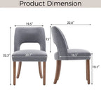 Set of 4 Fabric-upholstered Dining Chairs