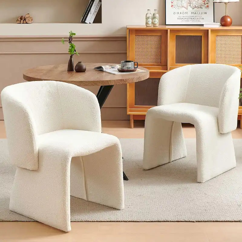 Howtai Barrel Dining Sofa Chairs Upholstered-Fully Wrapped