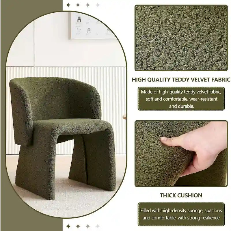 Howtai Barrel Dining Sofa Chairs Upholstered-Fully Wrapped
