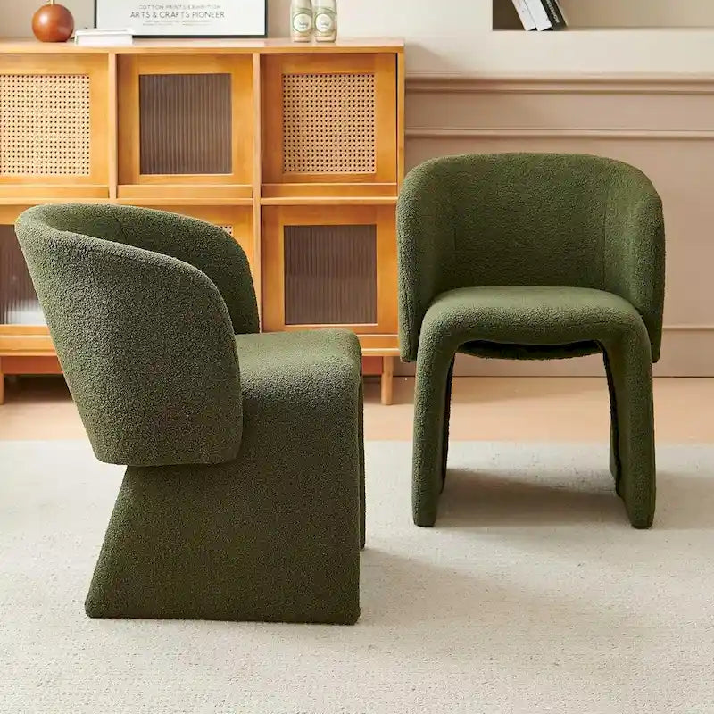Howtai Barrel Dining Sofa Chairs Upholstered-Fully Wrapped