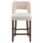 Set of 2 Wooden Bar Stools with Footrest