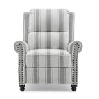 2 Set Nail-head Padded Seat Pushback Recliner Chair