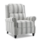 2 Set Nail-head Padded Seat Pushback Recliner Chair