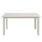 59 Inch Modern Wood Dining Table, Solid Wood Rectangular Dining Table for Kitchen