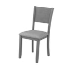 Modern 5-Piece Dining Set with Rectangular Counter Height Table & 4 Upholstered Chairs