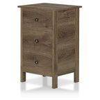 Mulgrew Rustic Distressed Walnut Engineered Wood 3-Drawer Nightstand by Carbon Loft