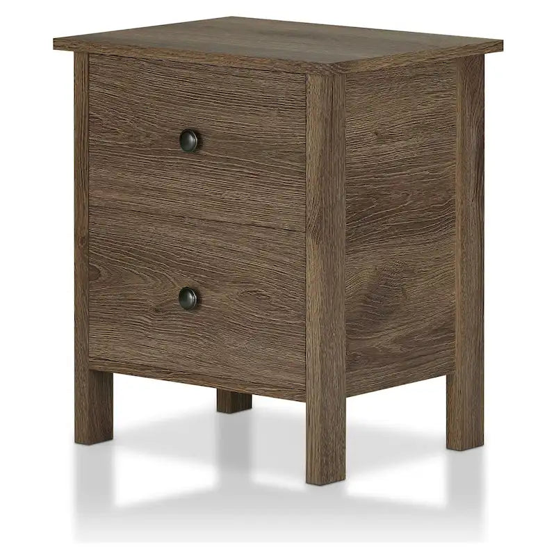Mulgrew Rustic Distressed Walnut Engineered Wood 3-Drawer Nightstand by Carbon Loft