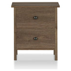 Mulgrew Rustic Distressed Walnut Engineered Wood 3-Drawer Nightstand by Carbon Loft