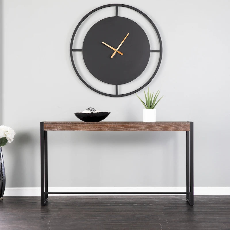 SEI Furniture Macen Modern Narrow Industrial Console Table