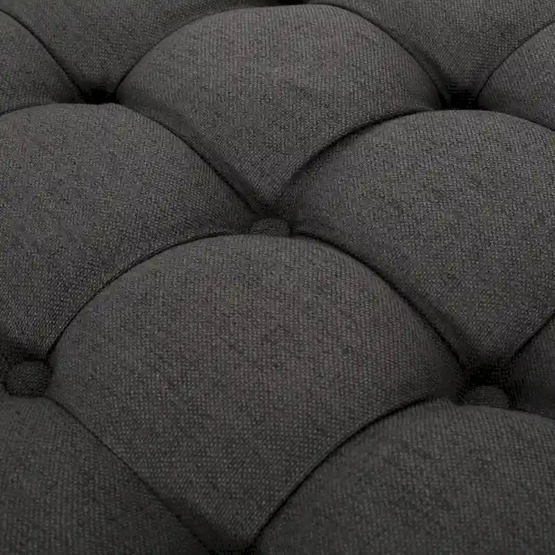 Cimarron Contemporary Round Ottoman with Rolling Casters by Christopher Knight Home