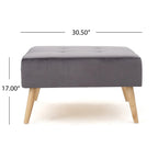 Omry Mid-Century Velvet Ottoman by Christopher Knight Home