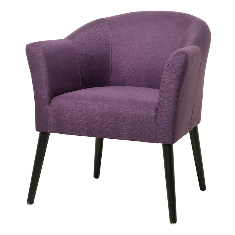 Augustenborg Fabric Arm Chair – Curved High Arms, Black Legs, Multiple Colors