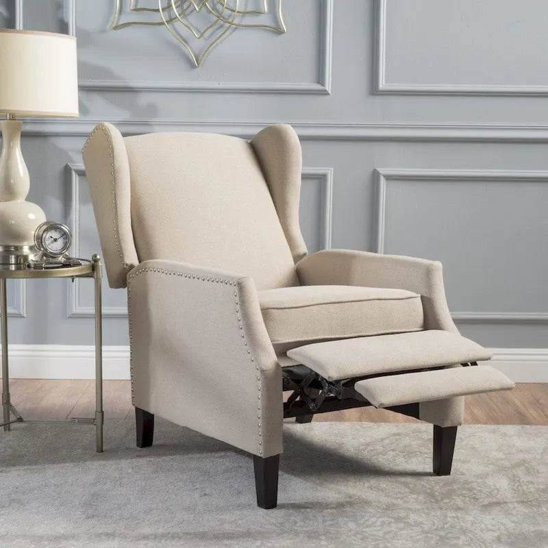 Wescott Wingback Pushback Recliner by Christopher Knight Home