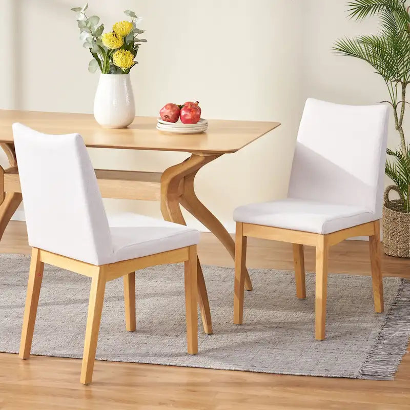 Dimitri Mid-Century Fabric Dining Chair (Set of 2) by Christopher Knight Home