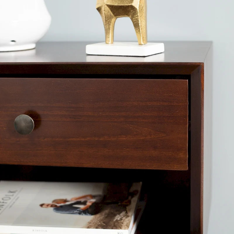 Middlebrook Mid-Century Solid Wood 1-Drawer Nightstand, Set of 2