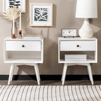 Middlebrook Mid-Century Solid Wood 1-Drawer Nightstand, Set of 2