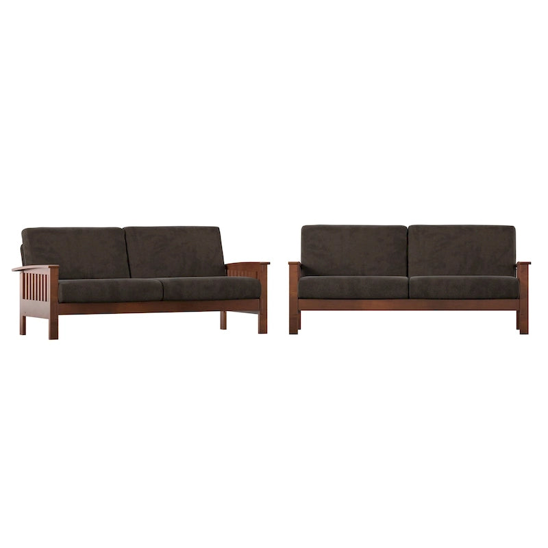 Sigulda Mission-Style Wood Sofa