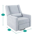 Tanya Luxury Power Motion Recliner Chair with Swivel Glider, Upholstered Living Room Reclining Sofa Chair with Lumbar Support